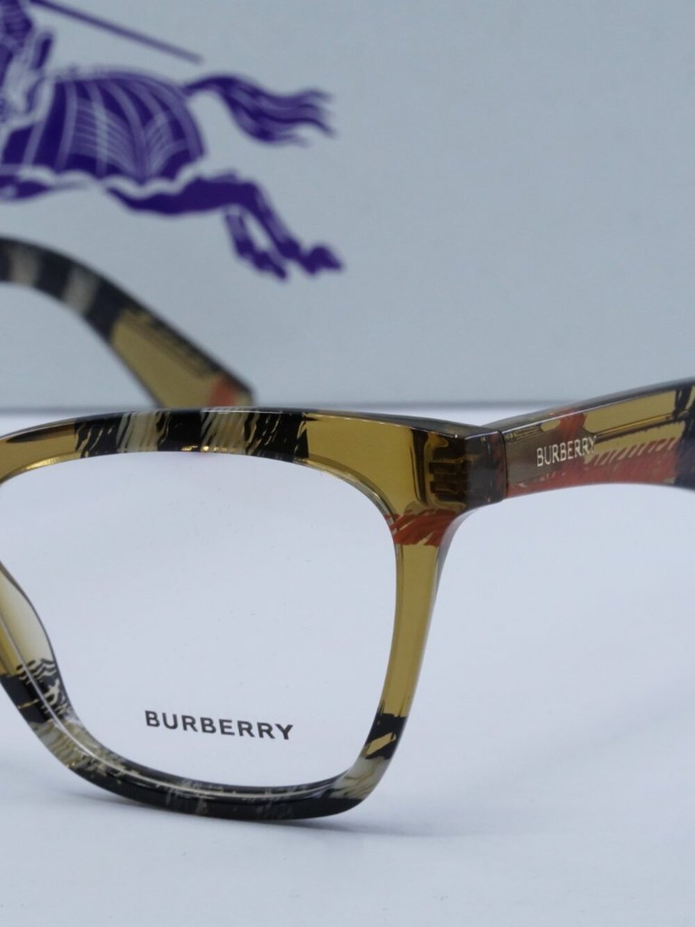 Burberry BE2416 4146 Cat Eye Eyeglasses 52mm - Check Sand - Picture 2 of 10